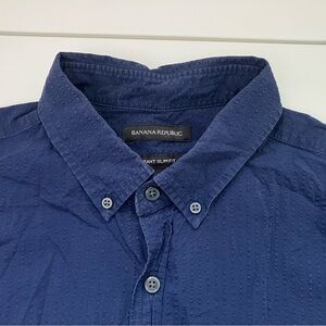 Banana Republic Men’s Large 100% Cotton Shirt Long Sleeve Grant Slim Fit Button